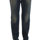 Elegant Boyfriend Fit Blue Cotton Jeans