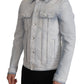 Elegant Light Blue Denim Jacket