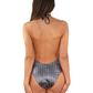 Glamorous Silver-Logo One-Piece Swimsuit