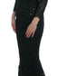 Green Floral Lace Full Length Dress
