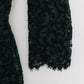 Green Floral Lace Full Length Dress