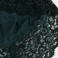 Green Floral Lace Full Length Dress