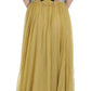 Enchanting Yellow Silk Floral Appliqué Gown