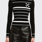 Striped Long-Sleeved Chic Sweater