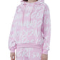 Chic Pink Cotton Hooded Sweatshirt with Statement Print