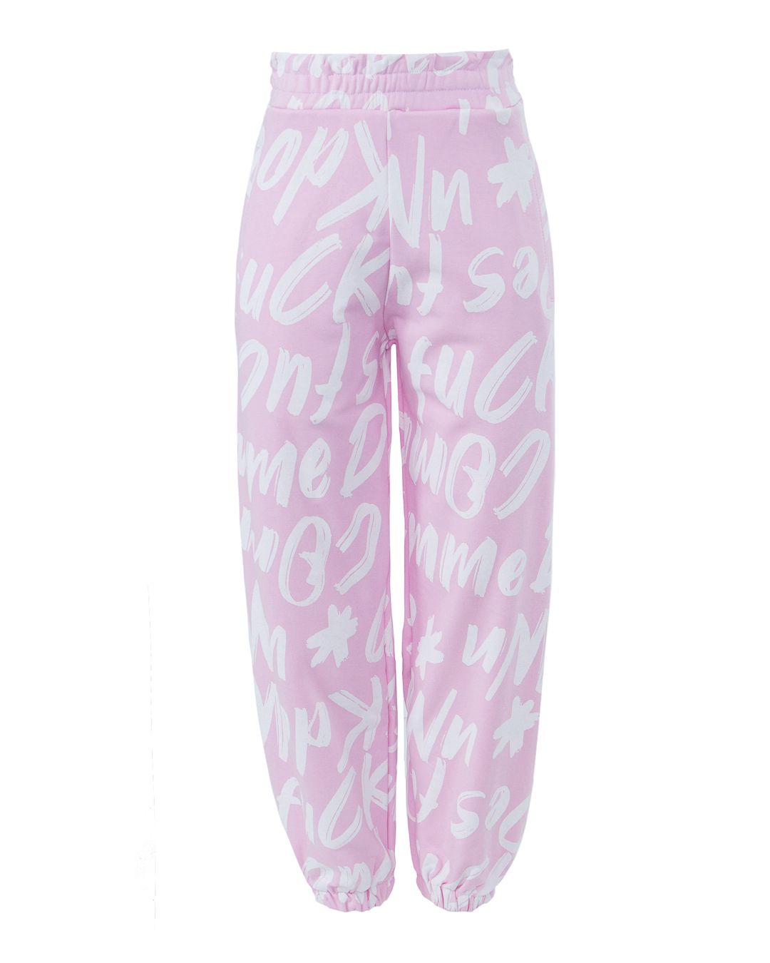 Chic Pink Cotton Tracksuit Trousers for Women