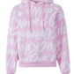 Chic Pink Cotton Hooded Sweatshirt with Statement Print