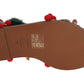 Exquisite Multicolor Leather Flat Sandals