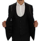 Elegant Slim Fit Black Wool Blazer