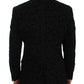 Elegant Slim Fit Black Silk-Blend Blazer