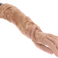 Elegant Beige Suede Elbow-Length Gloves