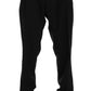 Elegant Striped Wool Blend Dress Pants