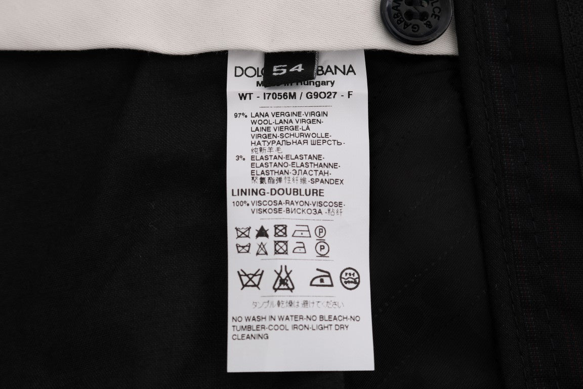Elegant Striped Wool Blend Dress Pants