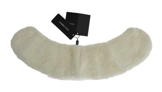 Elegant White Mink Fur Shoulder Wrap Scarf