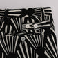 Elegant Black and White Slim Fit Trousers