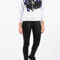 Graphic Print Cotton Hooded Sweatshirt