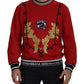 Dazzling Sequined Red Pullover Sweater