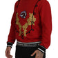Dazzling Sequined Red Pullover Sweater