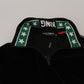 Elegant Black Velvet Monogram Polo Sweater
