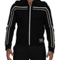 Elegant Full Zip Black and White Sweater