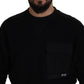 Elegant Crewneck Cotton Blend Sweater