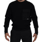 Elegant Crewneck Cotton Blend Sweater