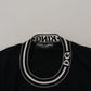 Elegant Black Virgin Wool Crewneck Sweater