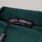 Regal Green Wool-Silk Blend Crewneck Sweater