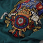 Regal Green Wool-Silk Blend Crewneck Sweater
