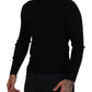 Elegant Black Wool Crewneck Sweater