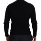 Elegant Black Wool Crewneck Sweater