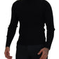 Elegant Black Wool Crewneck Sweater