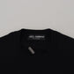Elegant Black Wool Crewneck Sweater