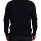 Elegant Dark Blue Cashmere Cardigan