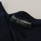 Elegant Dark Blue Cashmere Cardigan
