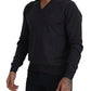 Elegant V-Neck Crown Wool Sweater