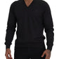 Elegant V-Neck Crown Wool Sweater