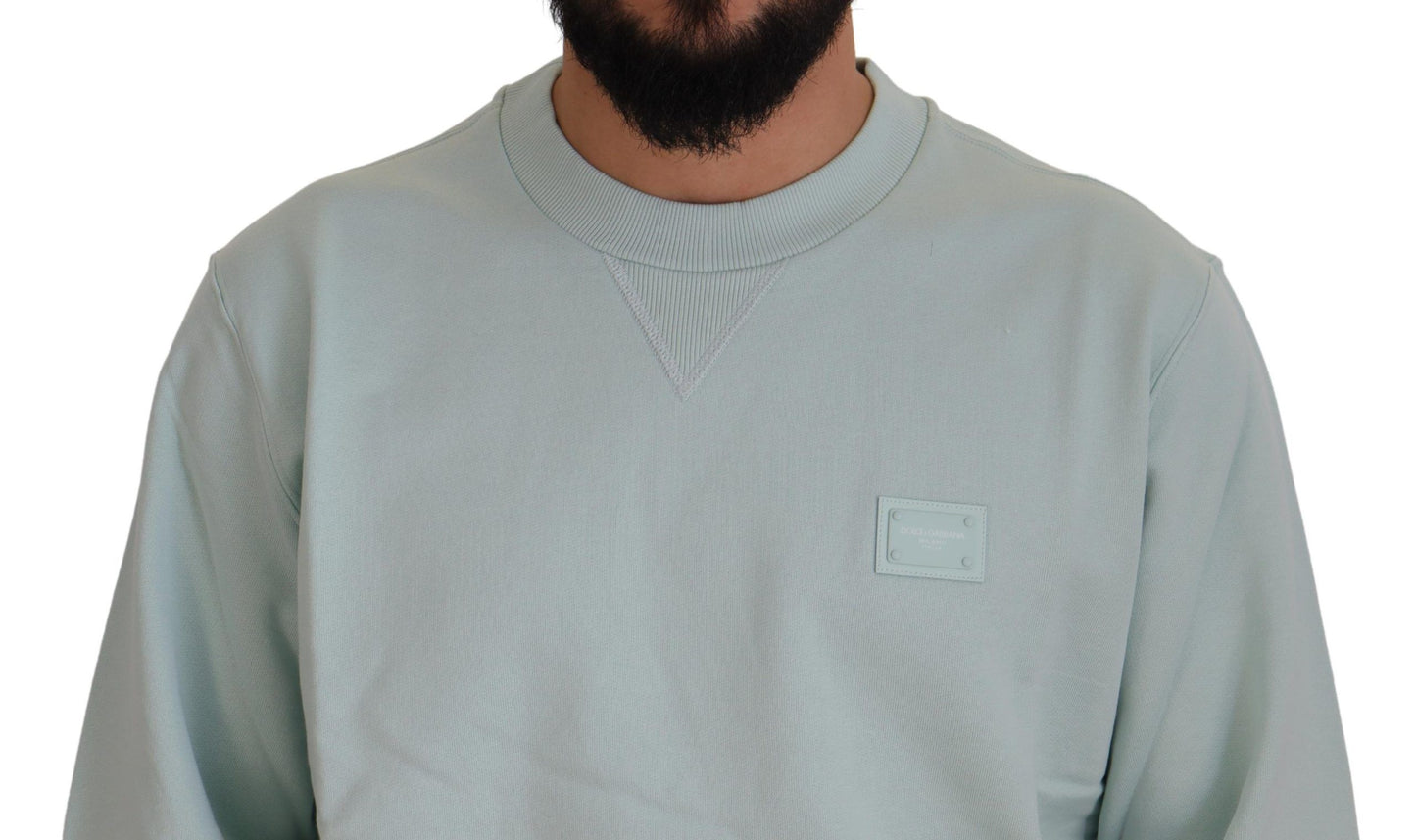 Mint Green Cotton Pullover Sweater