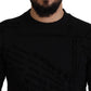 Elegant Crew Neck Cotton Blend Sweater