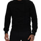 Elegant Crew Neck Cotton Blend Sweater