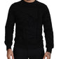 Elegant Crew Neck Cotton Blend Sweater