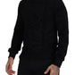 Elegant Crew Neck Cotton Blend Sweater