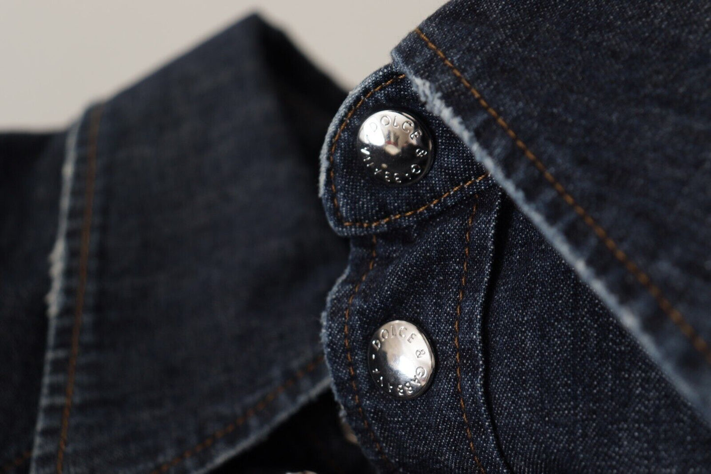 Elegant Slim Fit Dark Blue Casual Shirt