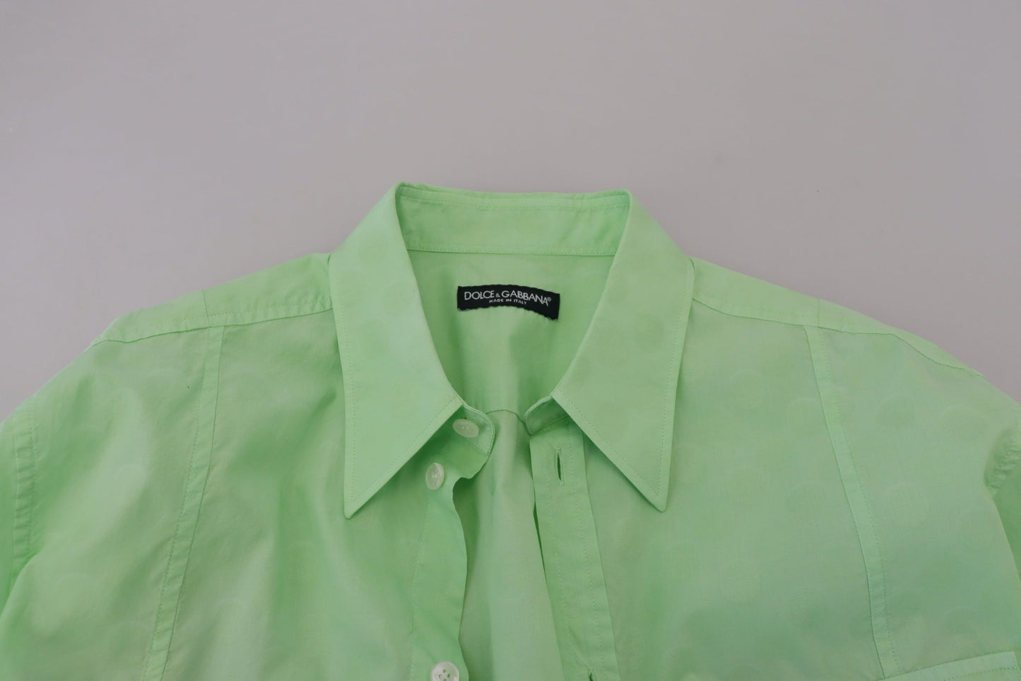 Mint Green Slim Fit Casual Button-Down Shirt