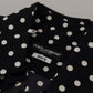 Elegant Black Polka Dot Silk Men's Shirt