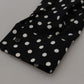Elegant Black Polka Dot Silk Men's Shirt