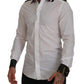 Elegant Slim Fit White Cotton Dress Shirt