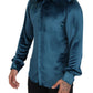 Elegant Blue Martini Slim Fit Casual Shirt