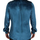 Elegant Blue Martini Slim Fit Casual Shirt