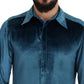 Elegant Blue Martini Slim Fit Casual Shirt